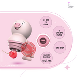 (Snapshop) Lưỡi Rung Liếm Ngụy Trang Vibrator Hình Heo Con - Sạc Điện Chính Hãng