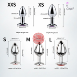(Snapshop) Phích Cắm Hậu Môn Inox Đính Đá Tròn - Đủ Size Chính Hãng