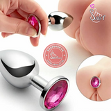 (Snapshop) Phích Cắm Hậu Môn Inox Đính Đá Tròn - Đủ Size Chính Hãng