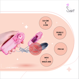 (Snapshop) Trứng Rung Baile Give You A Scare 2 Đầu Inox Chính Hãng