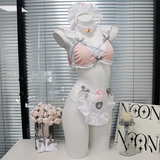 Cosplay Thỏ Hồng Hư Hỏng Kèm Phụ Kiện Gợi Cảm Bộ Đồ Lót Thỏ Con Kèm Tạp Dề Người Hầu Dáng Yêu Cao Cấp - N780
