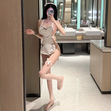 Bộ Hoá Trang Nữ Giúp Việc Kèm Tạp Dề Cài Tóc Đáng Yêu Gợi Cảm Cosplay Nàng Hầu Trắng Viền Đen Quyến Rũ - N370