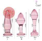 (Snapshop) Phích Cắm Hậu Môn Thuỷ Tinh Size S Chính Hãng