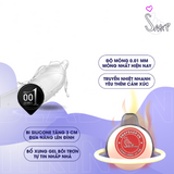 (Snapshop) Bao Cao Su OLO 0.01 Bead Entering - Siêu Mỏng, Bi Tăng 3cm - Hộp 10 Cái Chính Hãng