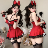 Đồ Cosplay Sexy Hầu Gái Anime Gợi Cảm Đáng Yêu Váy Ngủ Xòe Nữ Giúp Việc Maid Đỏ Quyến Rũ Dễ Thương - N372