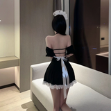 Đồ Cosplay Sexy Hầu Gái Hở Lưng Gợi Cảm Tinh Tế Váy Ngủ Maid Nàng Hầu Dáng Xoè Siêu Đáng Yêu Quyến Rũ - N870