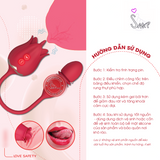 (Snapshop) Trứng Rung Lưỡi Liếm Hình Bông Hồng Rung Thục 10 Chế Độ Chính Hãng