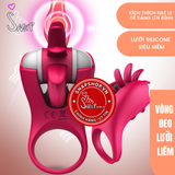 (Snapshop) Vòng Rung Tăng Khoái Cảm Cock Ring Lưỡi Liếm Chính Hãng