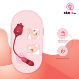 (Snapshop) Trứng Rung Lưỡi Liếm Hình Bông Hồng Rung Thục 10 Chế Độ Chính Hãng