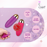 (Snapshop) Trứng Rung ManNuo Charge Đa Chế Độ Rung Chính Hãng