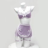 Set Đồ Lót Cosplay Hầu Gái Có Gọng Gợi Cảm Đáng Yêu - N578 Tím Nhạt