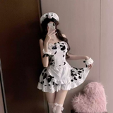 Cosplay Bò Sữa Đen Dáng Xoè Siêu Đáng Yêu Gợi Cảm Váy Ngủ Nữ Hầu Gái Maid Hở Lưng Quyến Rũ Cao Cấp - N896