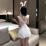 Cosplay Thỏ Ngọc Hồng Dễ Thương Kèm Phụ Kiện Cao Cấp Bonita Sexy Đáng Yêu - N334 Thỏ Hồng
