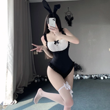 Bộ Đồ Ngủ Cosplay Thỏ Bông Đen Dễ Thương Gợi Cảm Bodysuit Áo Liền Thân Người Giúp Việc Maid Đáng Yêu - N834