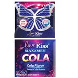 Bao Cao Su Love Kiss Maxxmen Cola Hộp 12 Cái – Gân Gai Kéo Dài Thời Gian, Hương Cola Ngọt Ngào - Hộp 1 Cái