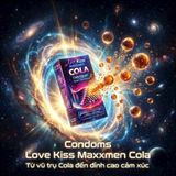 Bao Cao Su Love Kiss Maxxmen Cola Hộp 12 Cái – Gân Gai Kéo Dài Thời Gian, Hương Cola Ngọt Ngào - Hộp 12 Cái