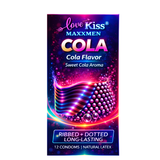 Bao Cao Su Love Kiss Maxxmen Cola Hộp 12 Cái – Gân Gai Kéo Dài Thời Gian, Hương Cola Ngọt Ngào - Hộp 12 Cái