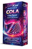 Bao Cao Su Love Kiss Maxxmen Cola Hộp 12 Cái – Gân Gai Kéo Dài Thời Gian, Hương Cola Ngọt Ngào - Hộp 12 Cái