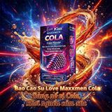 Bao Cao Su Love Kiss Maxxmen Cola Hộp 12 Cái – Gân Gai Kéo Dài Thời Gian, Hương Cola Ngọt Ngào - Hộp 12 Cái