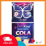 (Che Tên Khi Giao) Bao Cao Su Love Kiss Maxxmen Cola Hộp 12 Cái – Gân Gai Kéo Dài Thời Gian, Hương Cola Ngọt Ngào - Hộp 1 Cái Hộp Trắng Kín