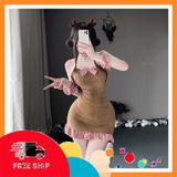 (Che Tên Khi Giao) Cosplay Gấu Bông Anime Dáng Ôm Dễ Thương Thanh Lịch Đồ Ngủ Gợi Cảm Bé Cừu Trắng Nâu Kèm Phụ Kiện Cao Cấp - N894 Nâu Bảo Mật Tuyệt Đối