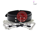 (Snapshop) Vòng Cổ Da Kẹp Ti SM Chính Hãng