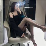 Quần Tất Lưới Đính Đá Lấp Lánh Thon Chân Sexy Gợi Cảm Vớ Body Nữ Bling Bling Phối Đồ Quyến Rũ Sang Chảnh - T912 Đen