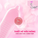 (Snapshop) Bao cao su JEX Usui Pure Long - Siêu mỏng, gân nổi, nhiều gel bôi trơn - Hộp 12 cái Chính Hãng