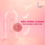 (Snapshop) Bao cao su Sagami Original 0.01 - Siêu siêu mỏng 0.01mm - Hộp 5 cái Chính Hãng