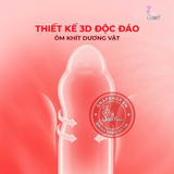 (Snapshop) Bao cao su Sagami Six Fit V Miracle Fit - Thiết kế 3D ôm sát, siêu mỏng - Hộp 10 cái Chính Hãng