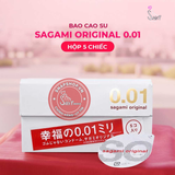 (Snapshop) Bao cao su Sagami Original 0.01 - Siêu siêu mỏng 0.01mm - Hộp 5 cái Chính Hãng