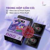 (Snapshop) Bao cao su Firon Hydra - Hộp 1 bao nhiều vòng gai, bi siêu lớn + 1 bao Firon Rush (Hộp 2 cái) Chính Hãng