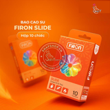 (Snapshop) Bao cao su Firon Slide - Siêu mỏng, chống tuột, hương trái cây - Hộp 10 cái Chính Hãng