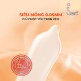 (Snapshop) Bao cao su Okamoto Skinless Skin Orange Super Lubricative - Hương cam - Hộp 10 cái Chính Hãng
