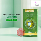 (Snapshop) Bao cao su Okamoto Harmony - Gân sọc, siêu mỏng - Hộp 10 cái Chính Hãng