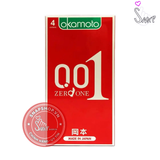 (Snapshop) Bao cao su Okamoto 0.01 PU - Siêu mỏng tàng hình, truyền nhiệt chân thật - Hộp 4 cái Chính Hãng