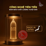 (Snapshop) Bao cao su Okamoto 0.02 Hydro PU - Siêu mỏng, truyền nhiệt nhanh - Hộp 3 cái Chính Hãng