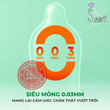 (Snapshop) Bao cao su Okamoto 0.03 Real Fit - Siêu mỏng, co rút ôm sát - Hộp 3 cái Chính Hãng