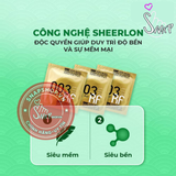 (Snapshop) Bao cao su Okamoto 0.03 Real Fit - Siêu mỏng, co rút ôm sát - Hộp 3 cái Chính Hãng