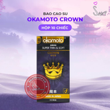 (Snapshop) Bao cao su Okamoto Crown - Siêu mỏng nhẹ và mềm mại - Hộp 10 cái Chính Hãng