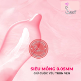 (Snapshop) Bao cao su Okamoto Skinless Skin Strawberry - Hương dâu, mềm mại - Hộp 10 cái Chính Hãng
