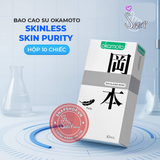 (Snapshop) Bao cao su Okamoto Skinless Skin Purity - Không mùi, tinh khiết, mềm mại - Hộp 10 cái Chính Hãng