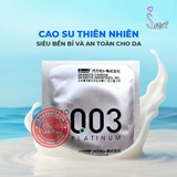 (Snapshop) Bao cao su Okamoto 0.03 Platinum - Siêu mỏng, không mùi - Hộp 3 cái Chính Hãng