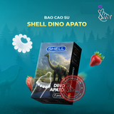 (Snapshop) Bao cao su Shell Dino Apato - Hộp 1 vòng 12 bi lớn + 1 bao Shell Performax (Hộp 2 cái) Chính Hãng