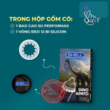 (Snapshop) Bao cao su Shell Dino Apato - Hộp 1 vòng 12 bi lớn + 1 bao Shell Performax (Hộp 2 cái) Chính Hãng