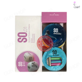 (Snapshop) Bao cao su SO 3 in 1 - Siêu mỏng, gân và điểm nổi - Hộp 12 cái Chính Hãng