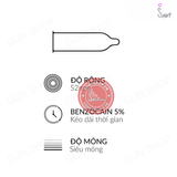 (Snapshop) Bao cao su OLO 0.01 Zero Vàng - Siêu mỏng, gân và hạt - Hộp 10 cái Chính Hãng