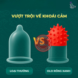 (Snapshop) Bao cao su OLO Rồng xanh - Gai chùm đầu - Hộp 1 cái + 1 bi silicon Chính Hãng