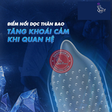(Snapshop) Bao cao su Muaisi Cool - Siêu điểm nổi, mát lạnh - Hộp 10 cái Chính Hãng