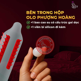 (Snapshop) Bao cao su OLO Phượng hoàng - Gai đứng - Hộp 1 cái + 1 bi silicon Chính Hãng
